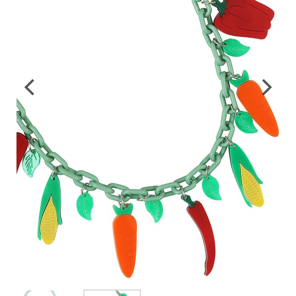 Collectif Vegetable Parade Necklace 1950s replica - Picture 2 of 2